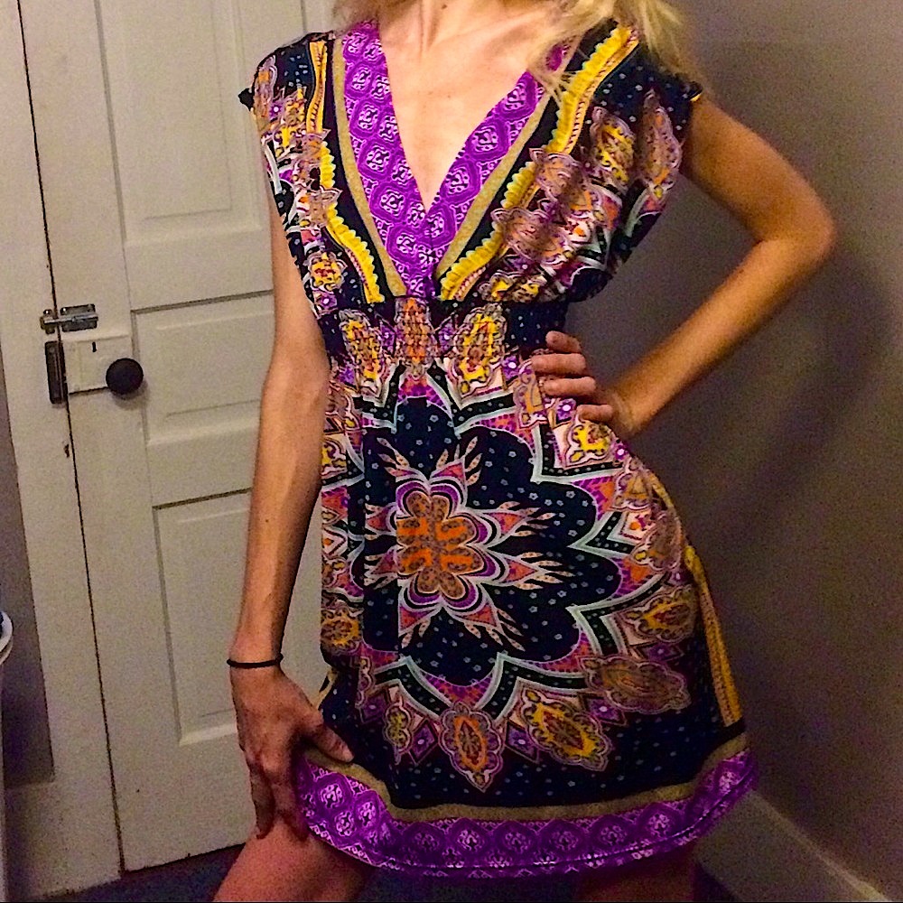 Deep V Neck Dress